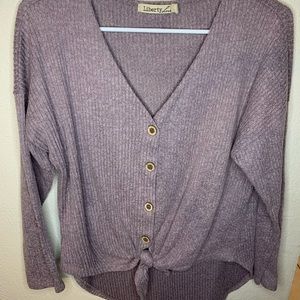 Purple long sleeved top